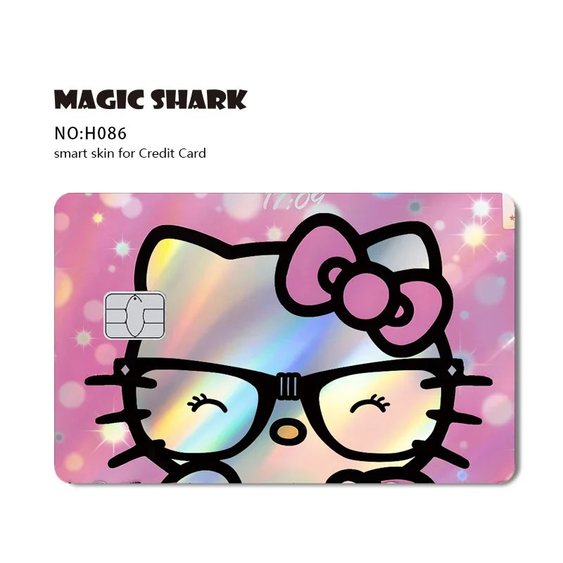 Hello Kitty Card Skin Stickers — Holographic Sanrio Debit Card Covers