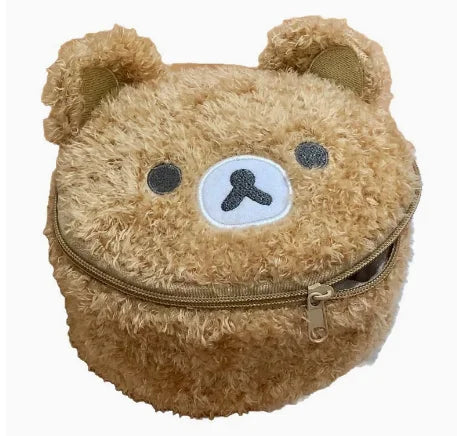 Cute Plush Bear Makeup Bag — Kawaii Cosmetic & Jewelry Pouch