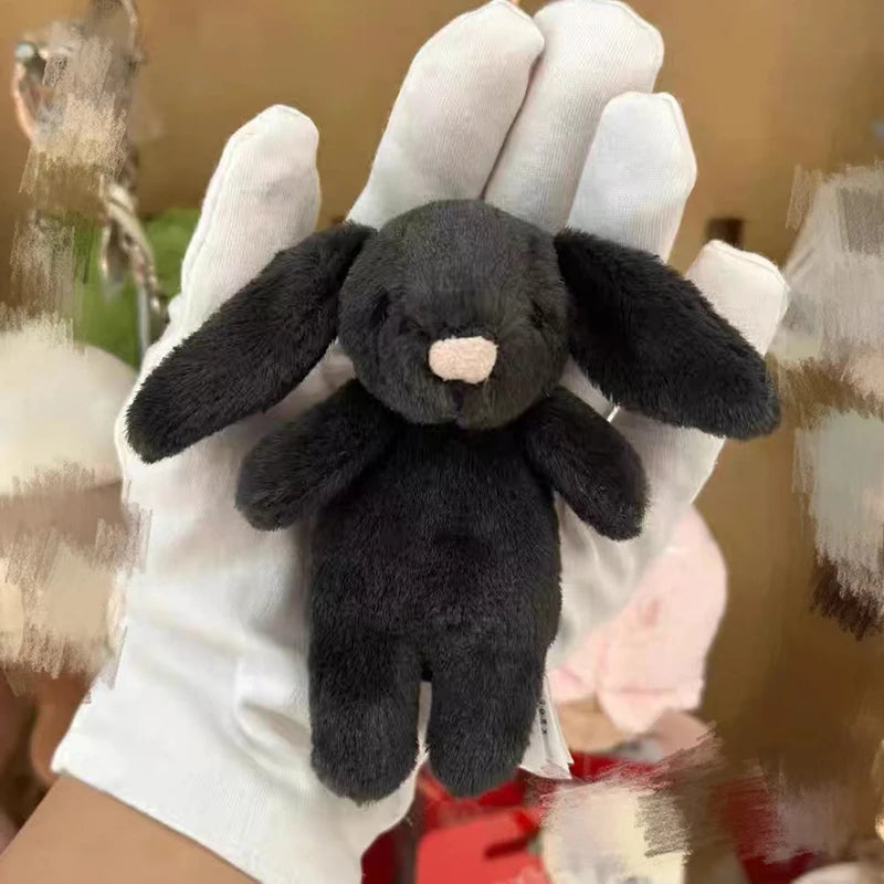Fluffy Bunny Pom-Pom Keychain — Cute Plush Bag Charm for Girls