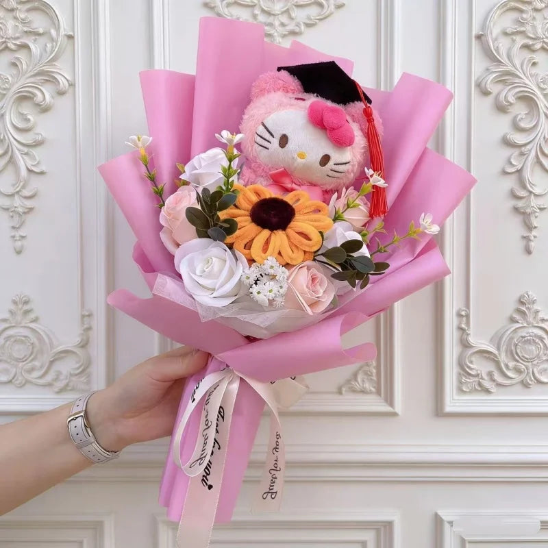 Hello Kitty Plush Bouquet — Kawaii Sanrio Graduation & Birthday Gift