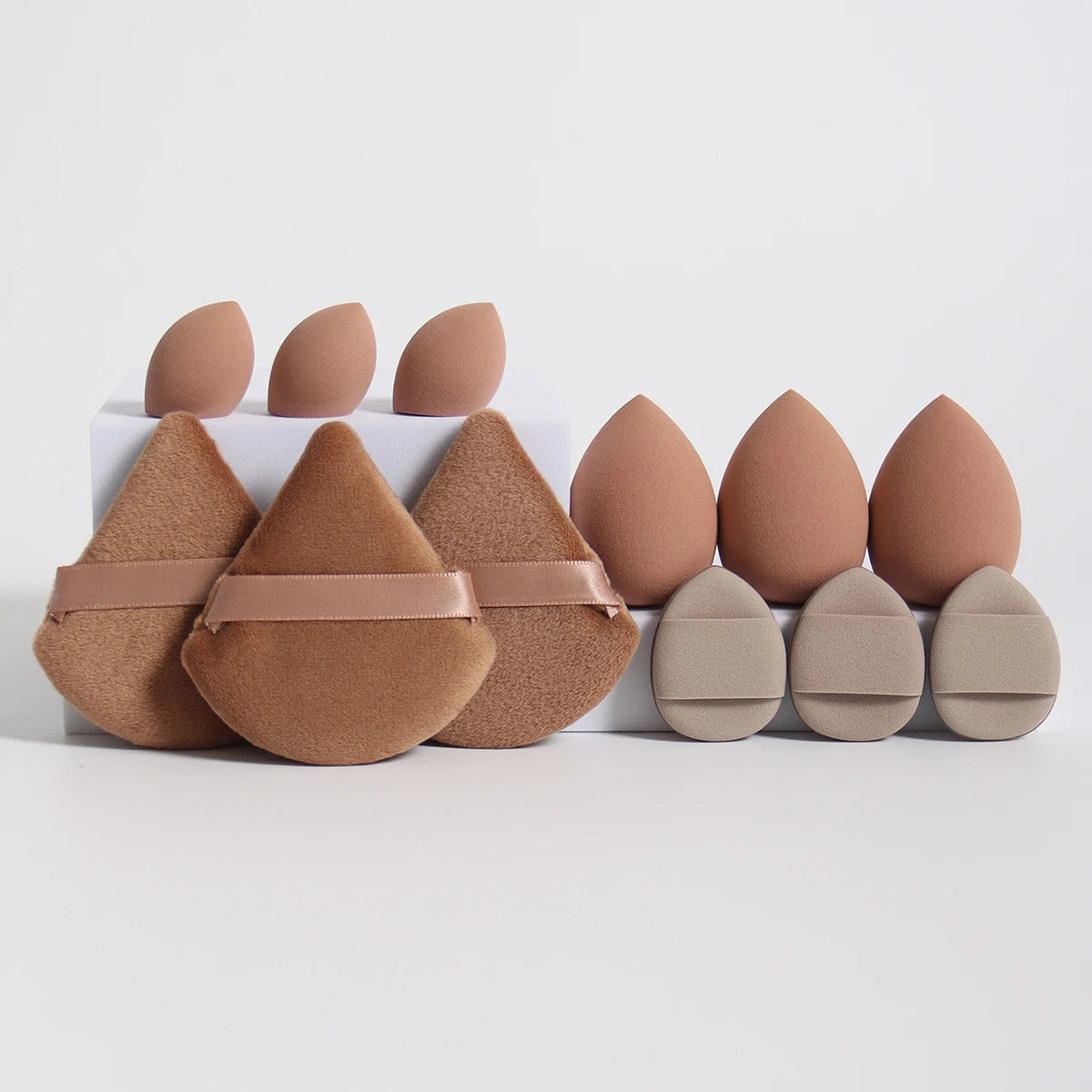 12-Piece Makeup Sponge Set Beauty Eggs Air Cushion Puffs Powder Puff Blending Kit