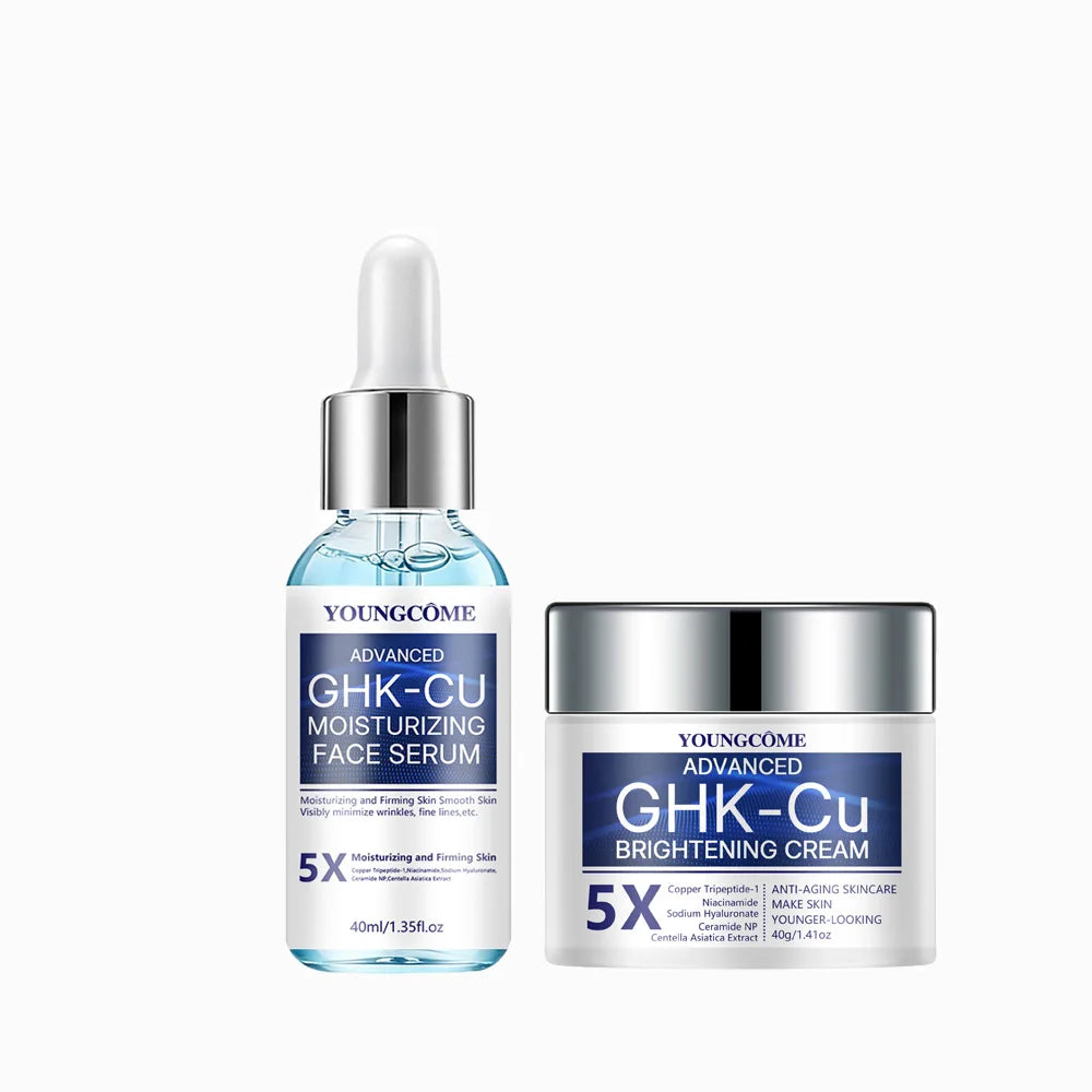 Copper Peptide Face Serum & Cream Set — GHK-Cu Anti-Aging Firming Skincare