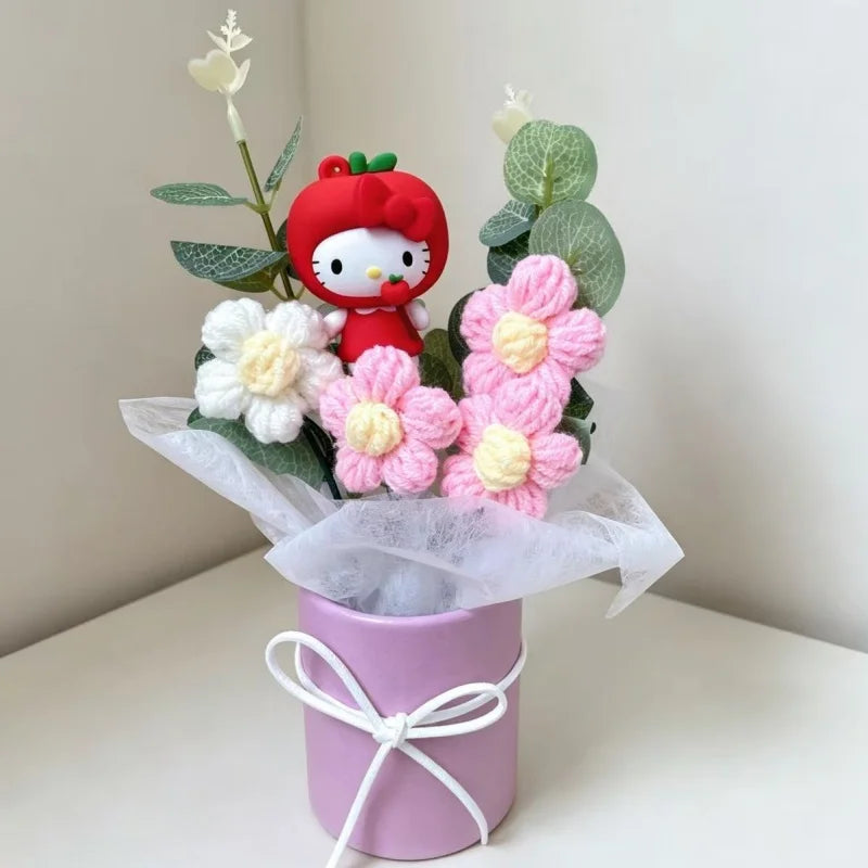 Sanrio Hello Kitty Flower Bouquet — Cute Artificial Rose Gift Bouquet