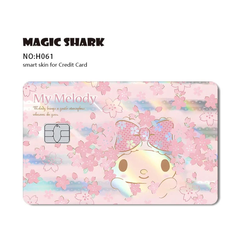 Hello Kitty Card Skin Stickers — Holographic Sanrio Debit Card Covers