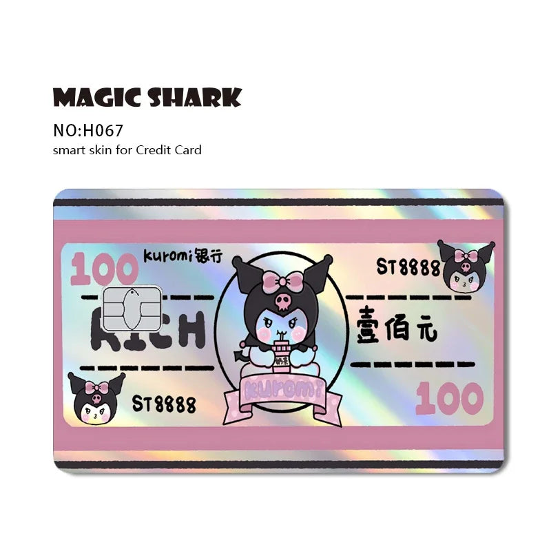 Hello Kitty Card Skin Stickers — Holographic Sanrio Debit Card Covers