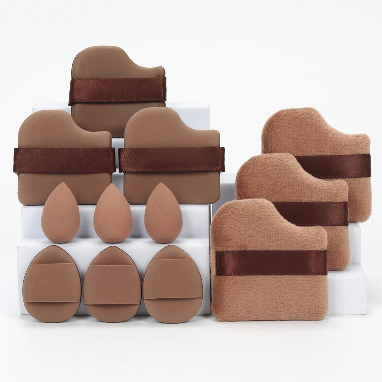 12-Piece Makeup Sponge Set Beauty Eggs Air Cushion Puffs Powder Puff Blending Kit