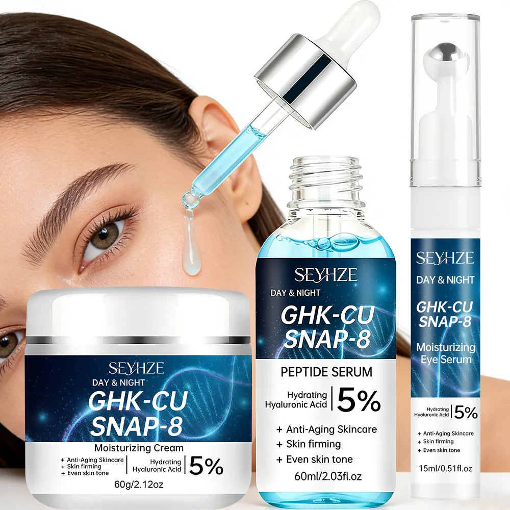 Peptide Skincare Set (3-Piece) — Anti-Aging Serum, Cream & Eye Essence