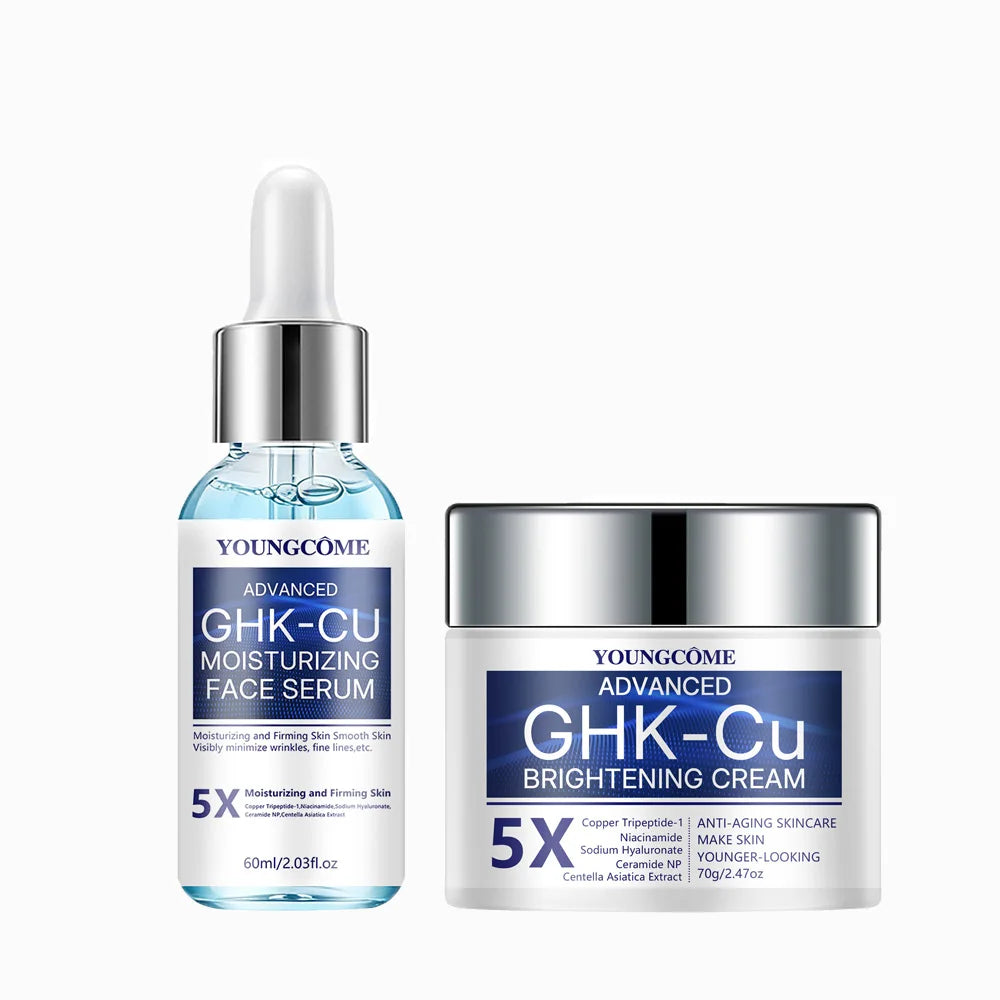 Copper Peptide Face Serum & Cream Set — GHK-Cu Anti-Aging Firming Skincare