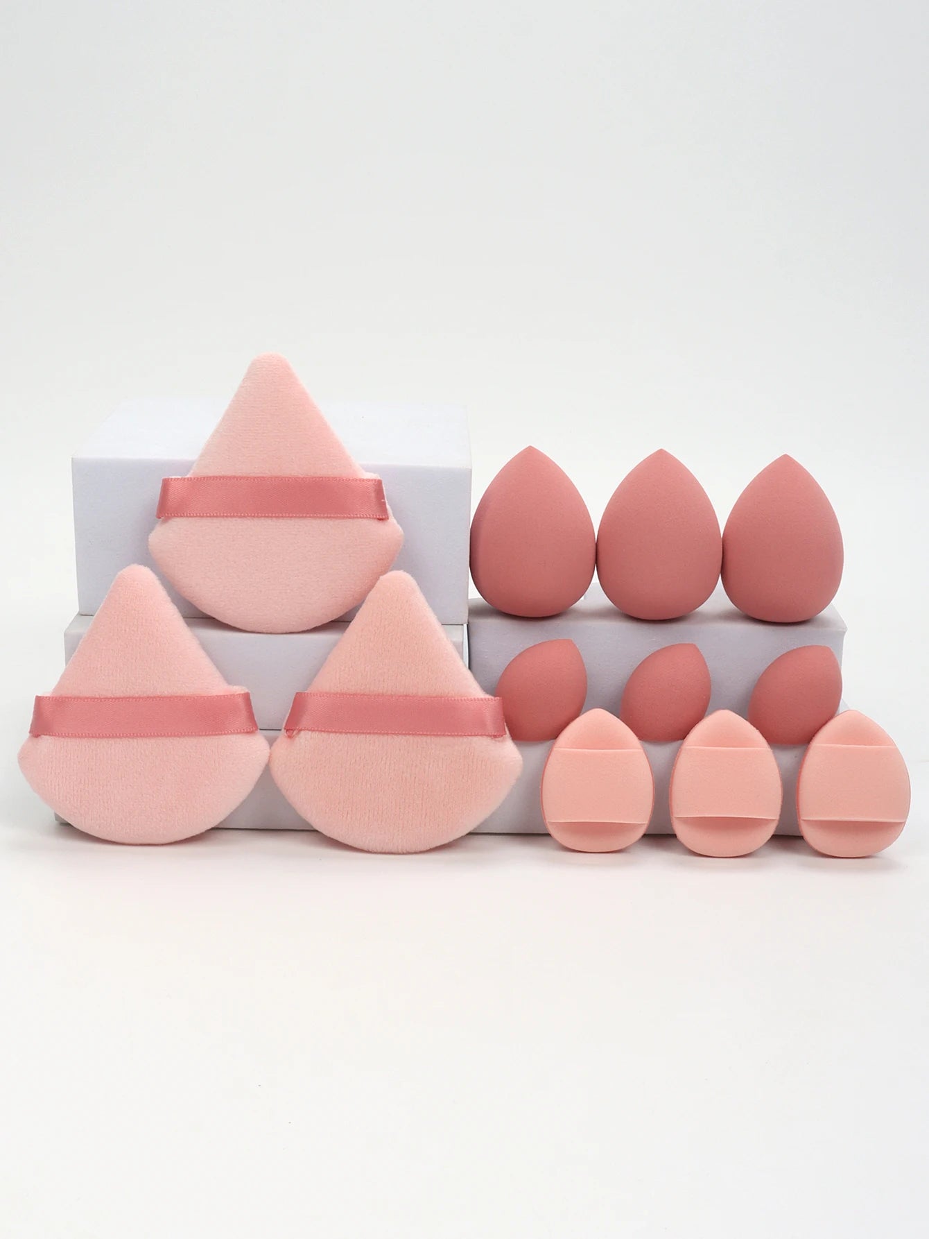 12-Piece Makeup Sponge Set Beauty Eggs Air Cushion Puffs Powder Puff Blending Kit
