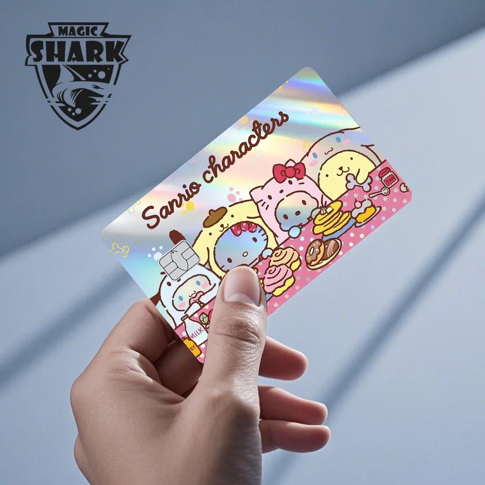 Hello Kitty Card Skin Stickers — Holographic Sanrio Debit Card Covers