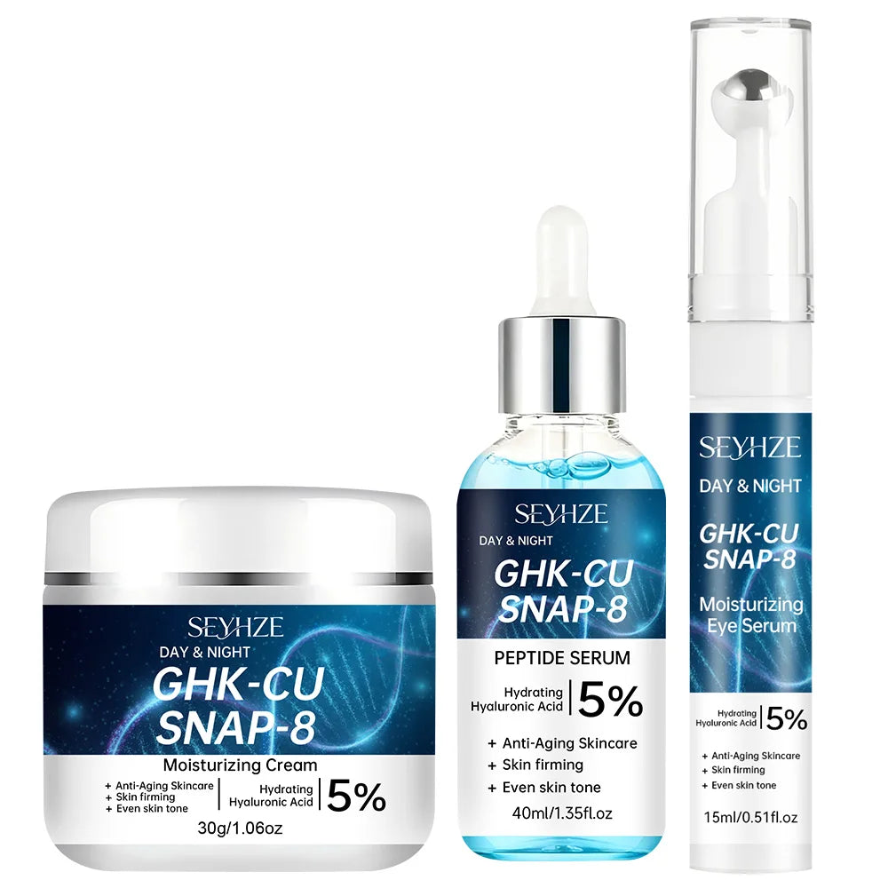 Peptide Skincare Set (3-Piece) — Anti-Aging Serum, Cream & Eye Essence