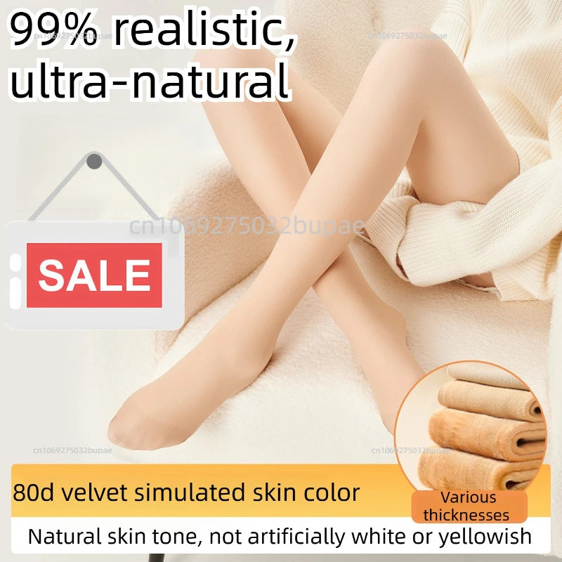 Fleece-Lined Thermal Tights — Warm Winter Fleece Leggings for Women