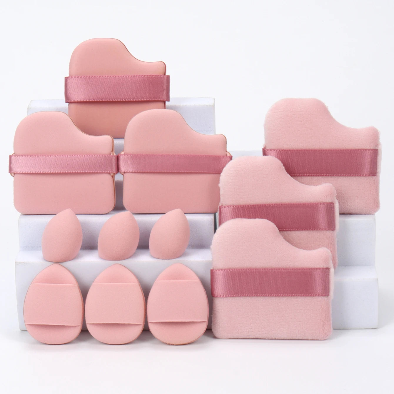 12-Piece Makeup Sponge Set Beauty Eggs Air Cushion Puffs Powder Puff Blending Kit