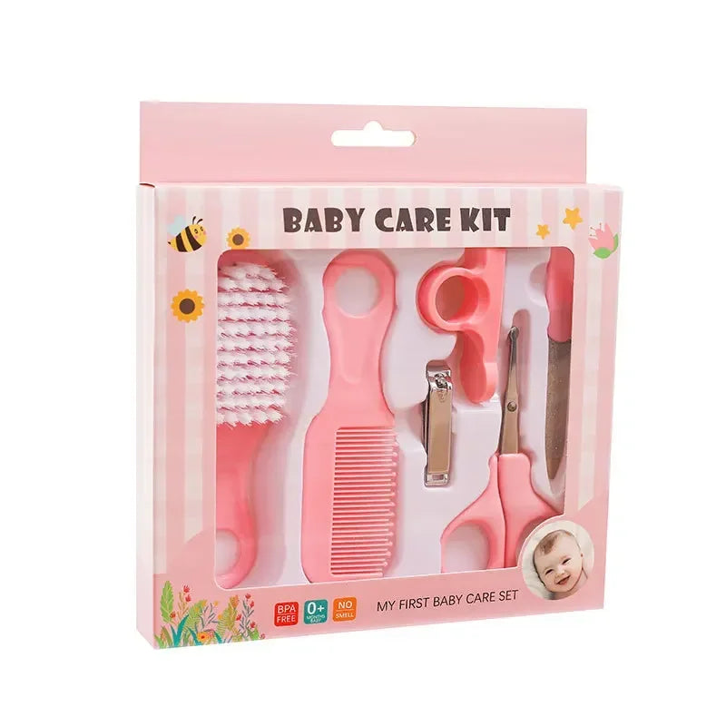 6-Piece Baby Grooming Kit Hair Comb Nail Trimmer Scissors Clipper Hygiene Set Toddler Gift