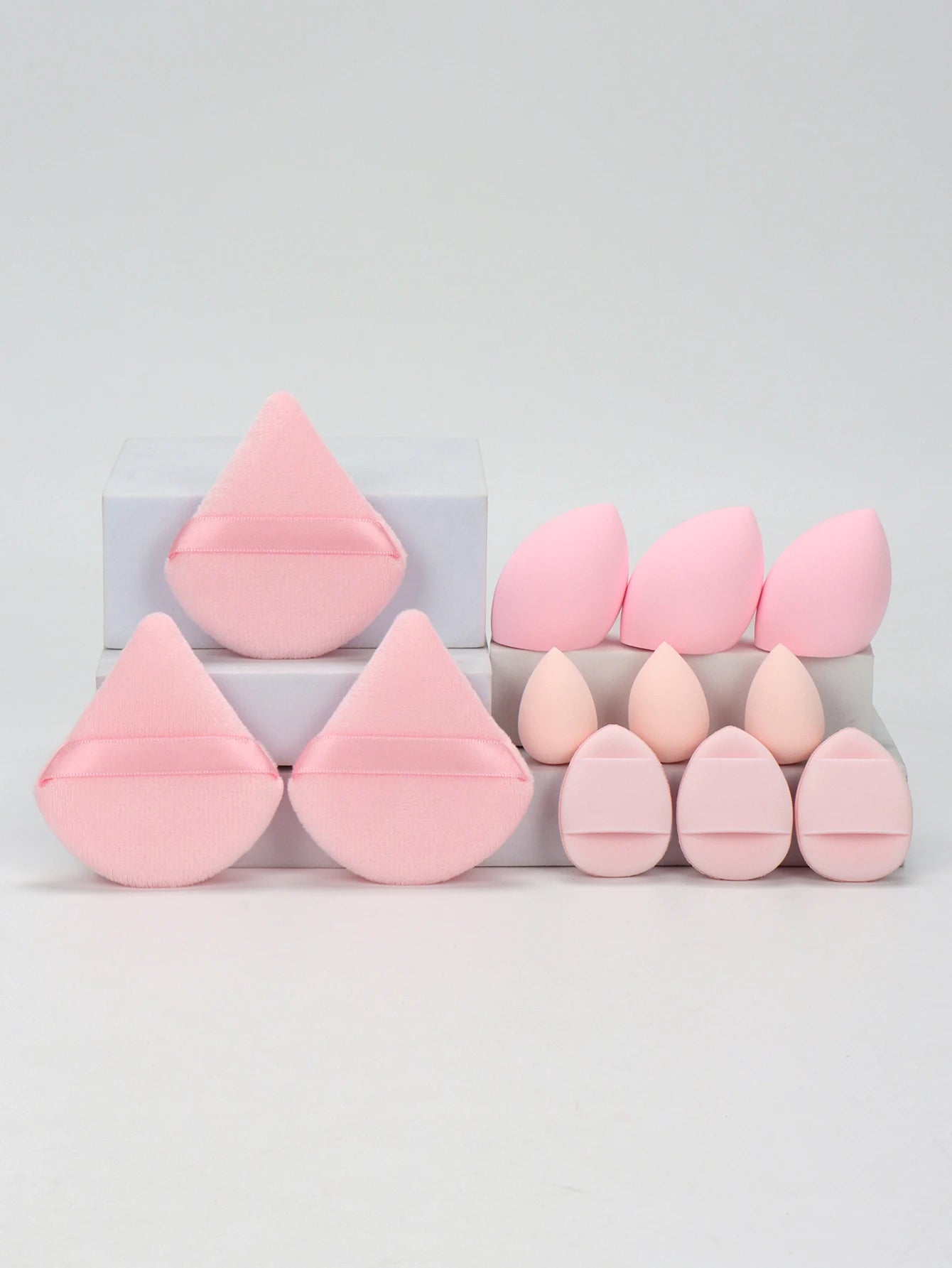 12-Piece Makeup Sponge Set Beauty Eggs Air Cushion Puffs Powder Puff Blending Kit