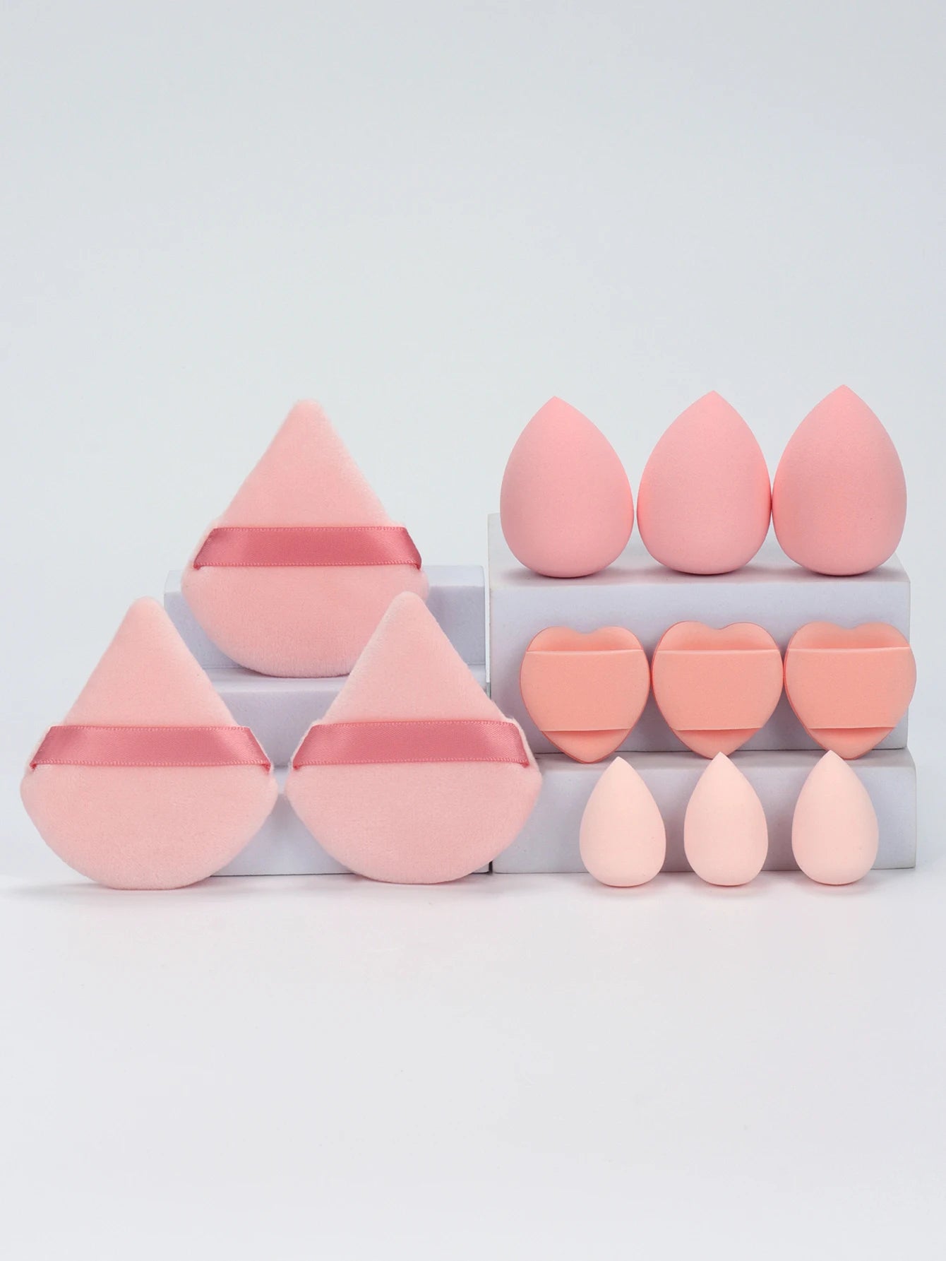 12-Piece Makeup Sponge Set Beauty Eggs Air Cushion Puffs Powder Puff Blending Kit