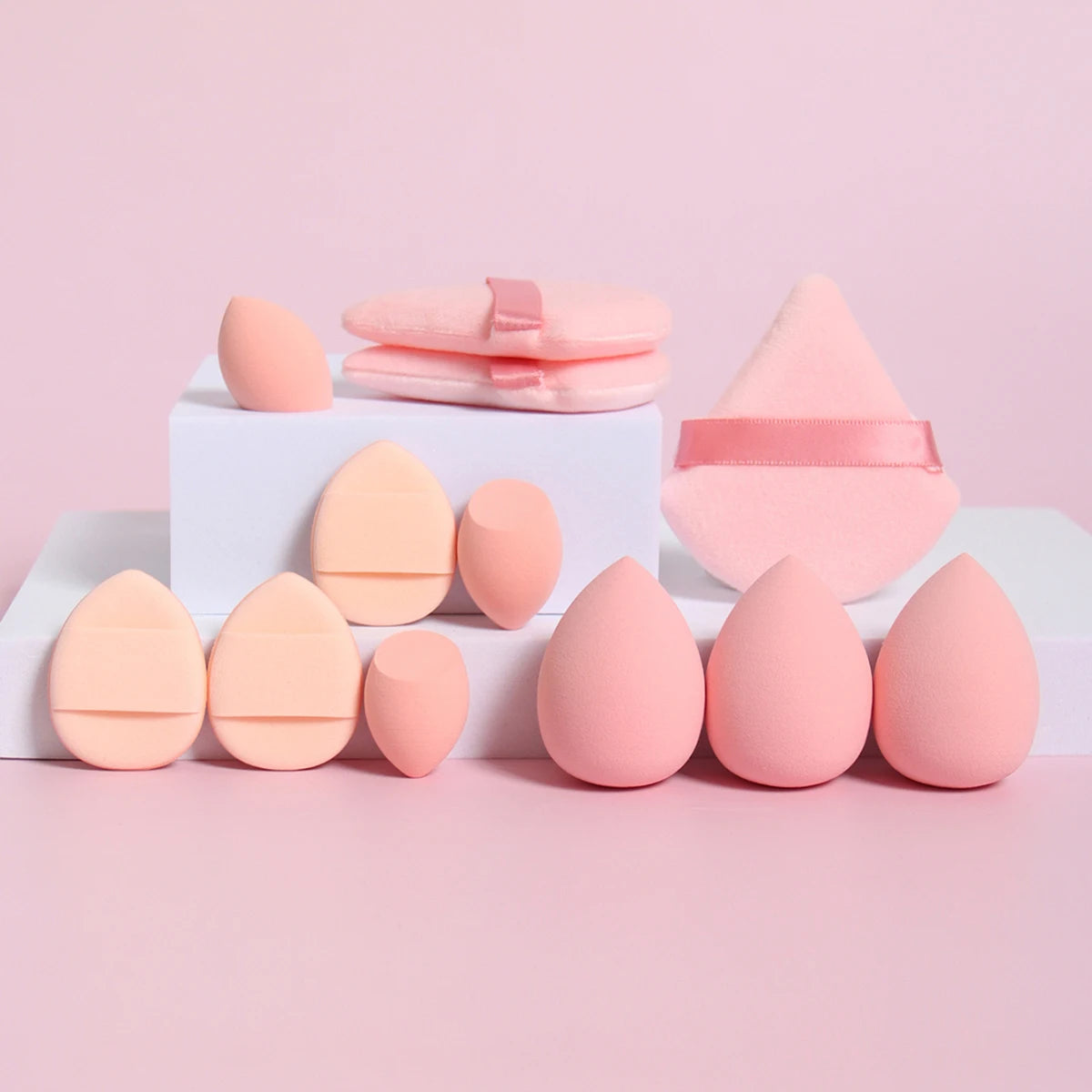 12-Piece Makeup Sponge Set Beauty Eggs Air Cushion Puffs Powder Puff Blending Kit