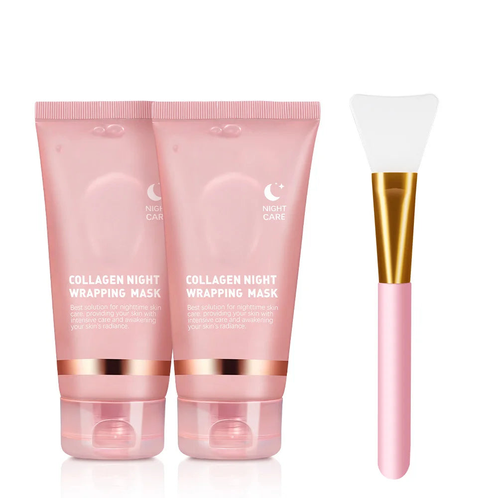 Korean Collagen Peel-Off Face Mask Anti-Wrinkle Lifting Overnight Bio Pack Night Wrapping Mask