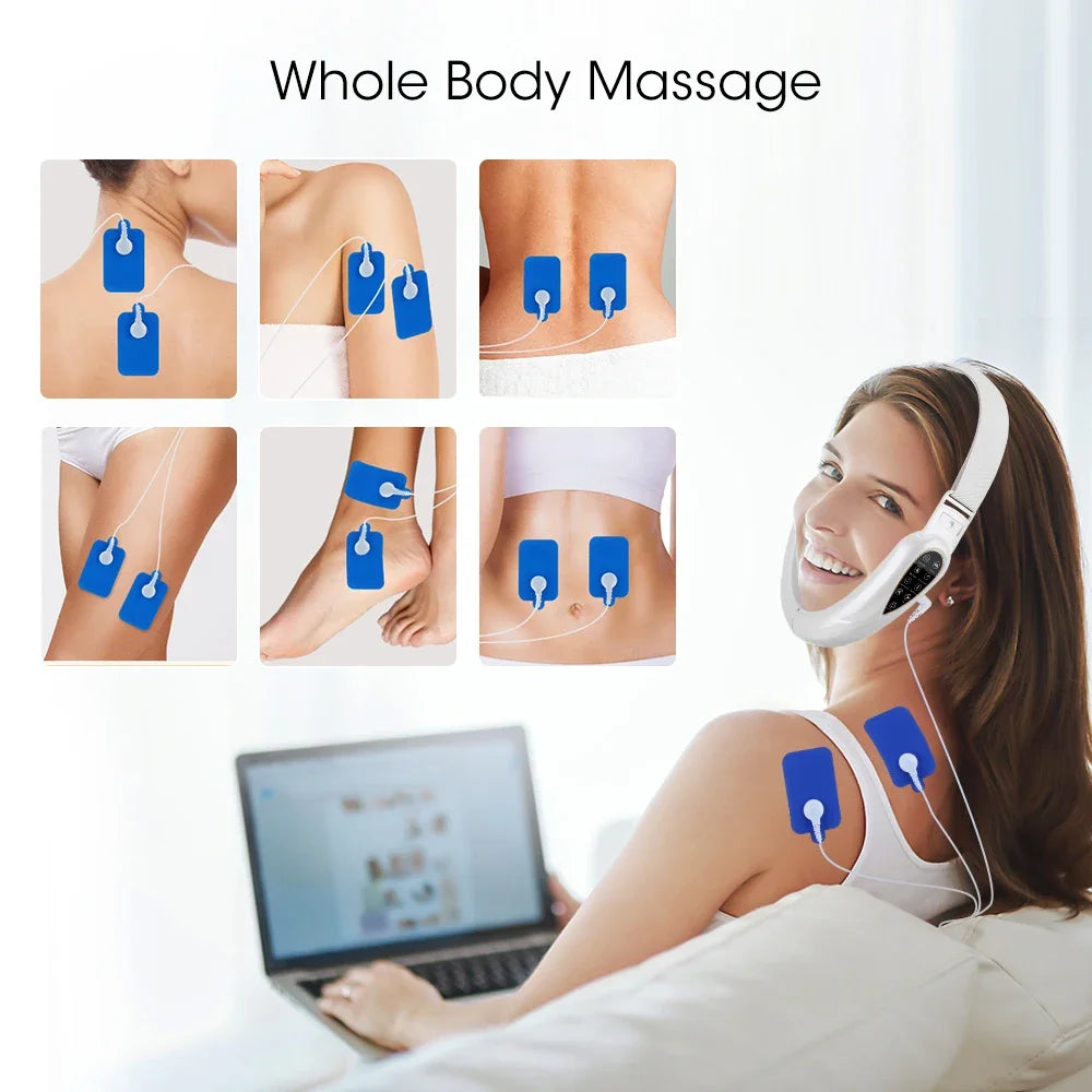 LED V-Face Sculpting Massager — Rechargeable Beauty Tool