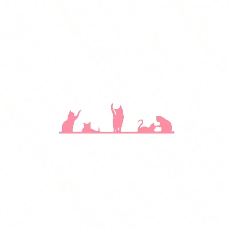 Black Kitten Car Stickers — Kawaii Rearview Mirror Decals