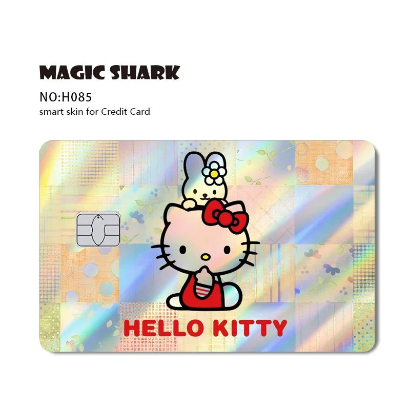 Hello Kitty Card Skin Stickers — Holographic Sanrio Debit Card Covers