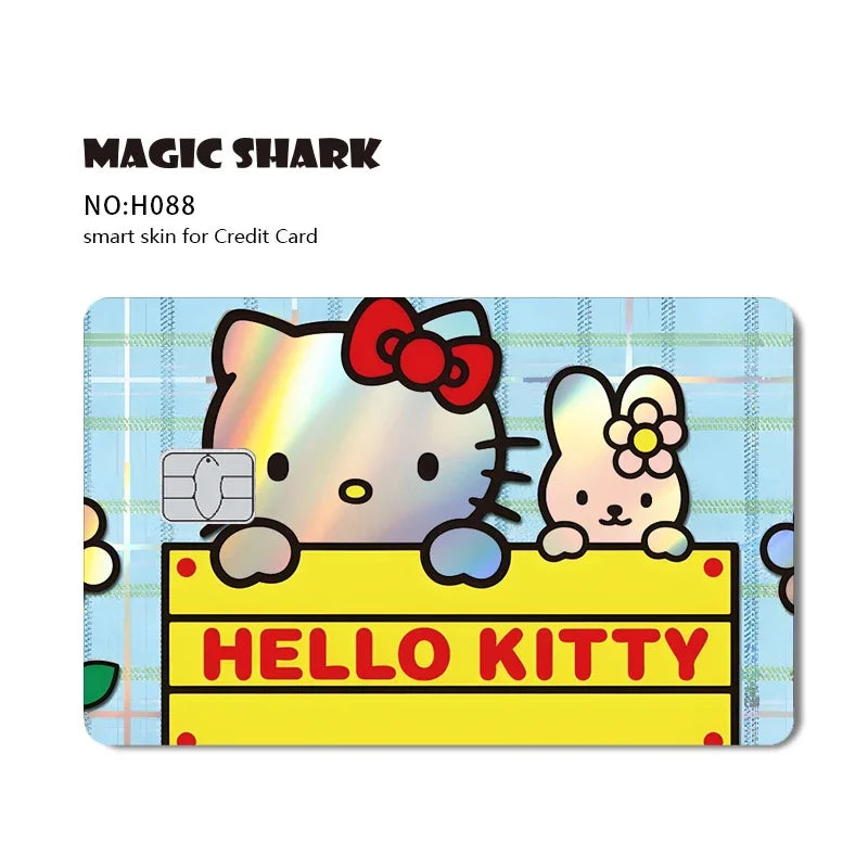 Hello Kitty Card Skin Stickers — Holographic Sanrio Debit Card Covers