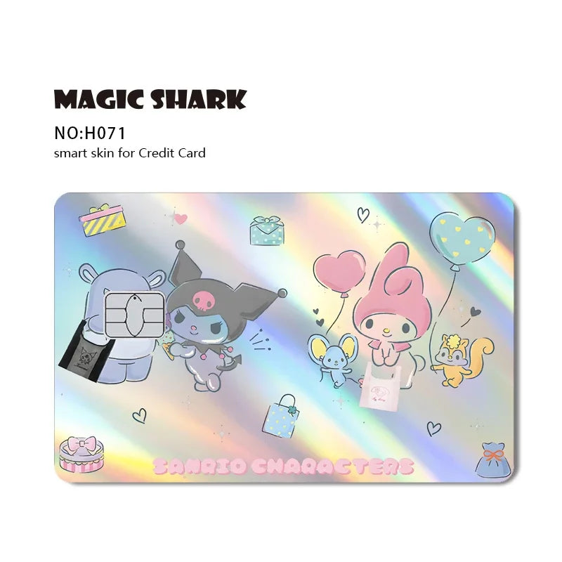 Hello Kitty Card Skin Stickers — Holographic Sanrio Debit Card Covers