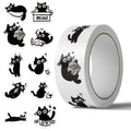 Cute Black Cat Stickers (500 Pcs) — Kawaii Waterproof Journal & Laptop Decals