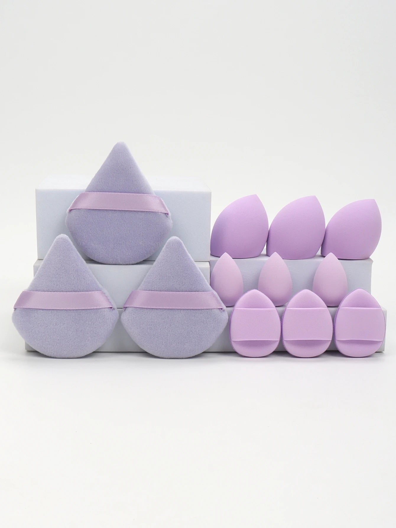 12-Piece Makeup Sponge Set Beauty Eggs Air Cushion Puffs Powder Puff Blending Kit
