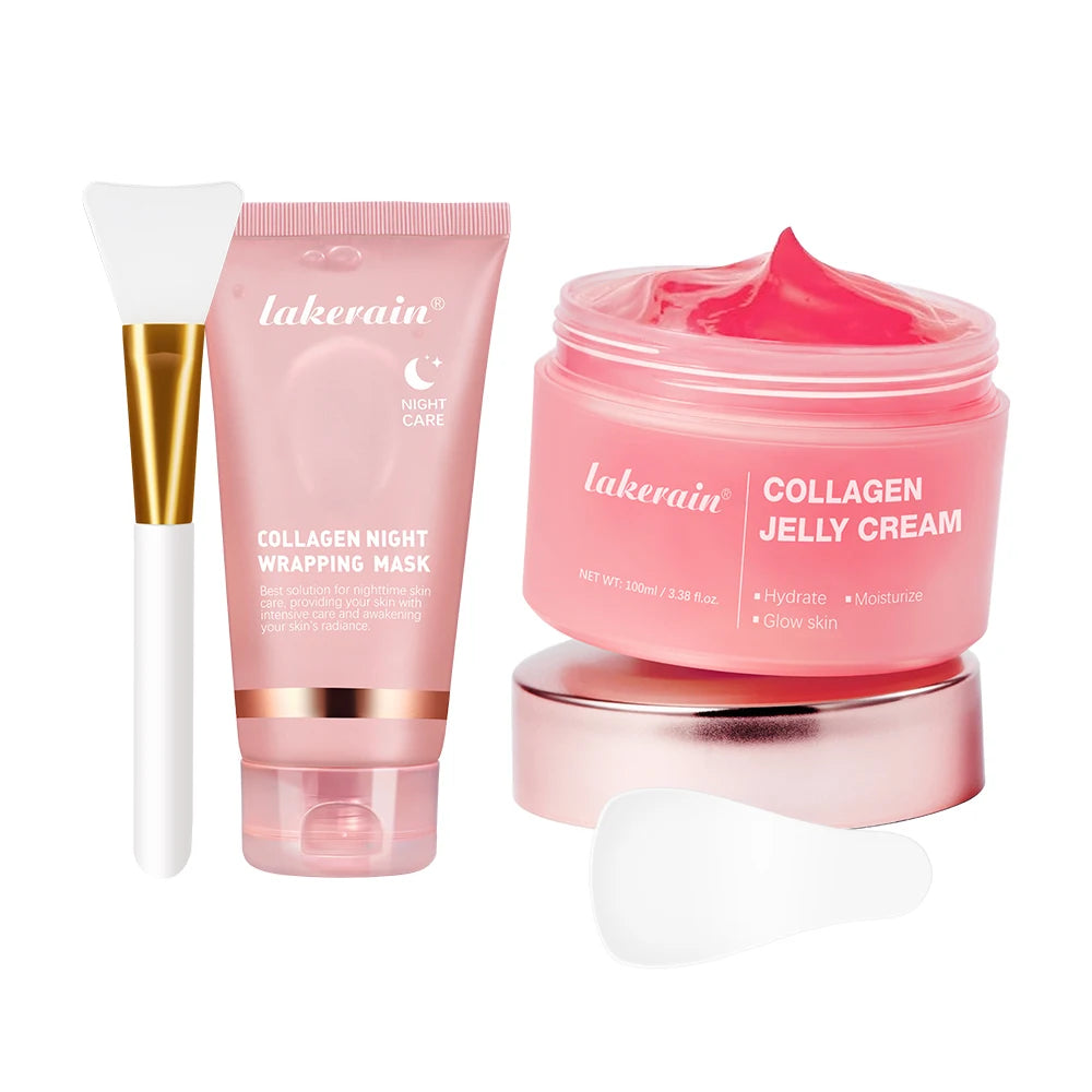 Korean Collagen Peel-Off Face Mask Anti-Wrinkle Lifting Overnight Bio Pack Night Wrapping Mask