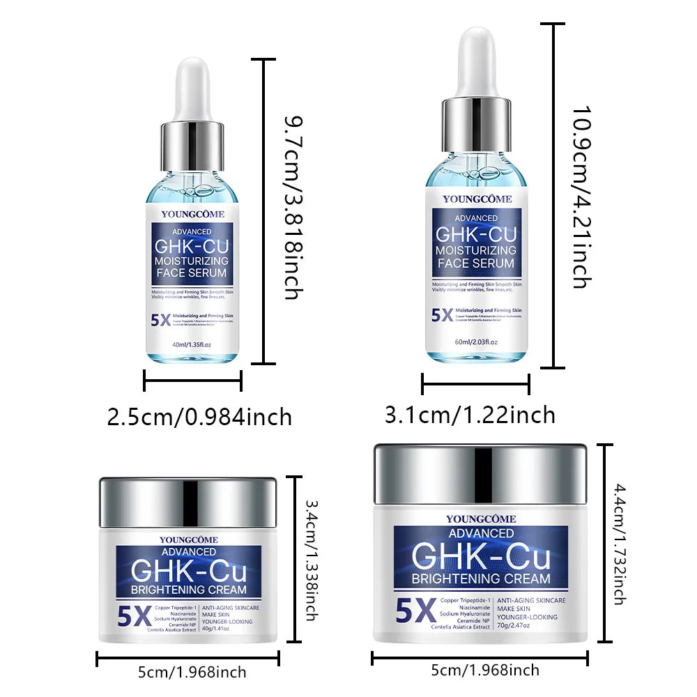 Copper Peptide Face Serum & Cream Set — GHK-Cu Anti-Aging Firming Skincare